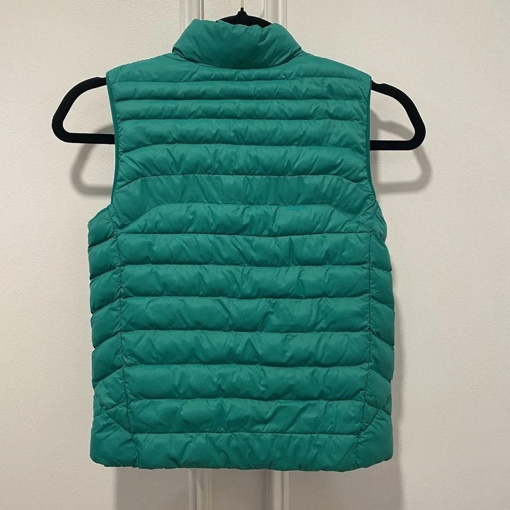Polo Ralph Lauren Boys Green Quilted Puffer Vest Size S 8 Full‎ Zip Pony Logo